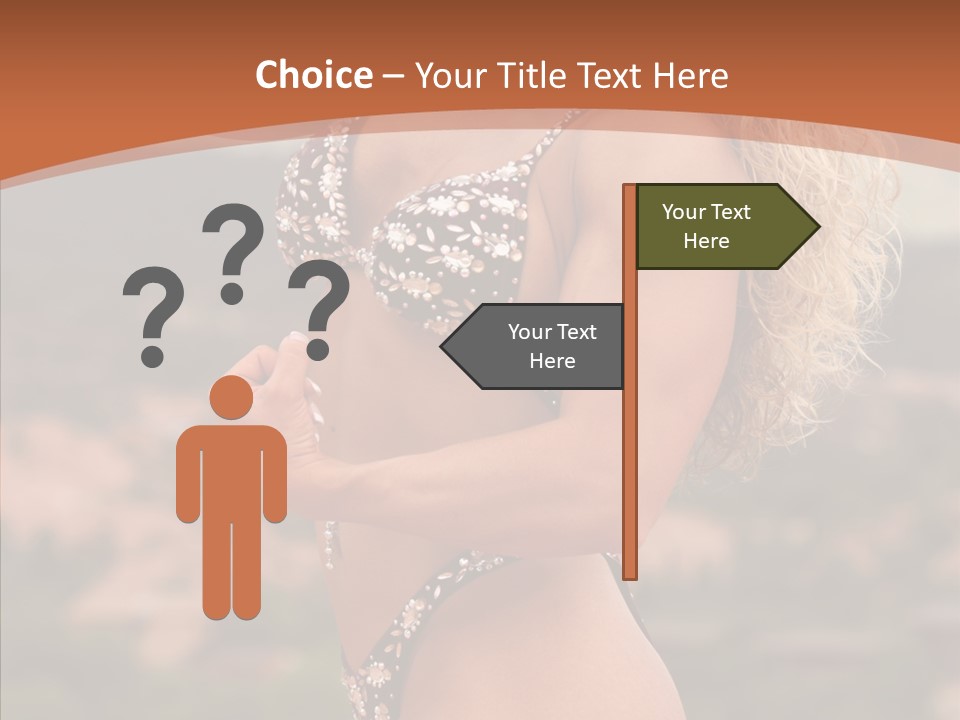 Bodybuilder Bikini Strong PowerPoint Template