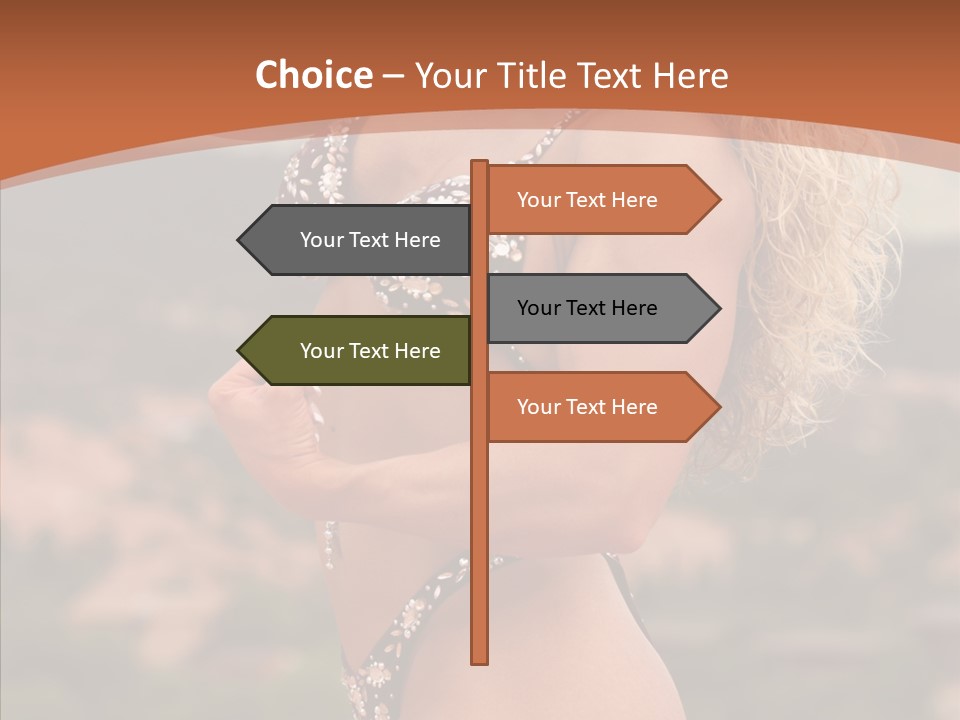 Bodybuilder Bikini Strong PowerPoint Template