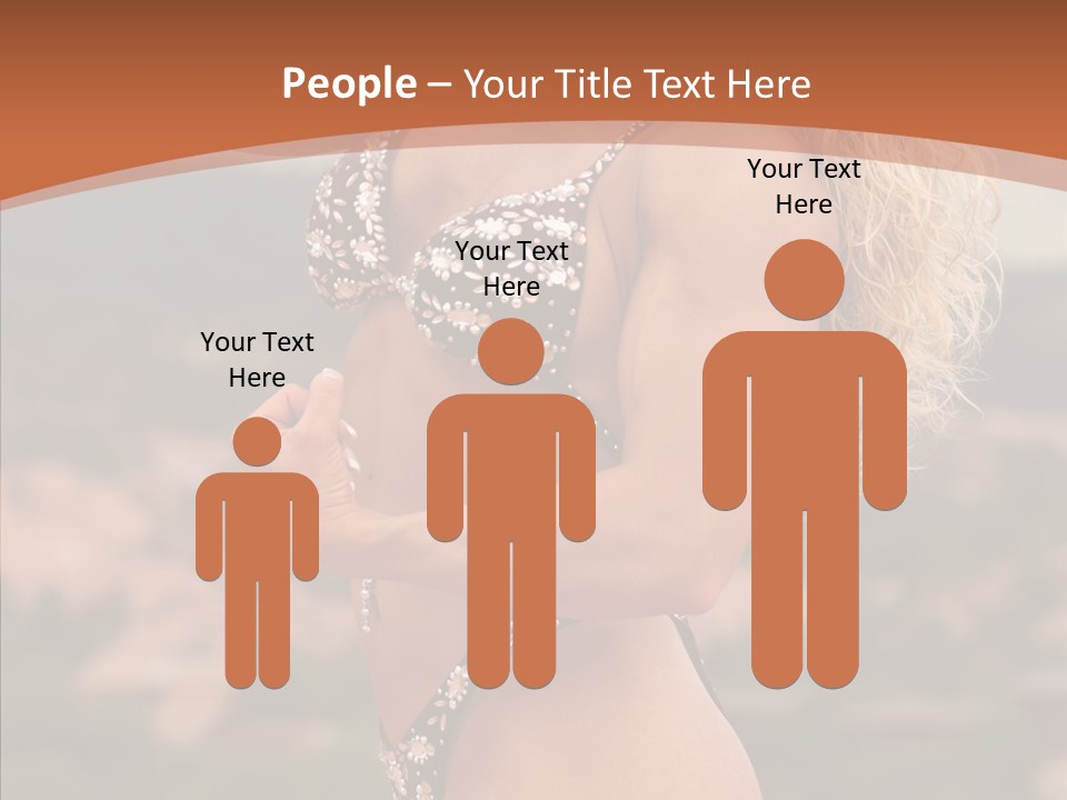 Bodybuilder Bikini Strong PowerPoint Template