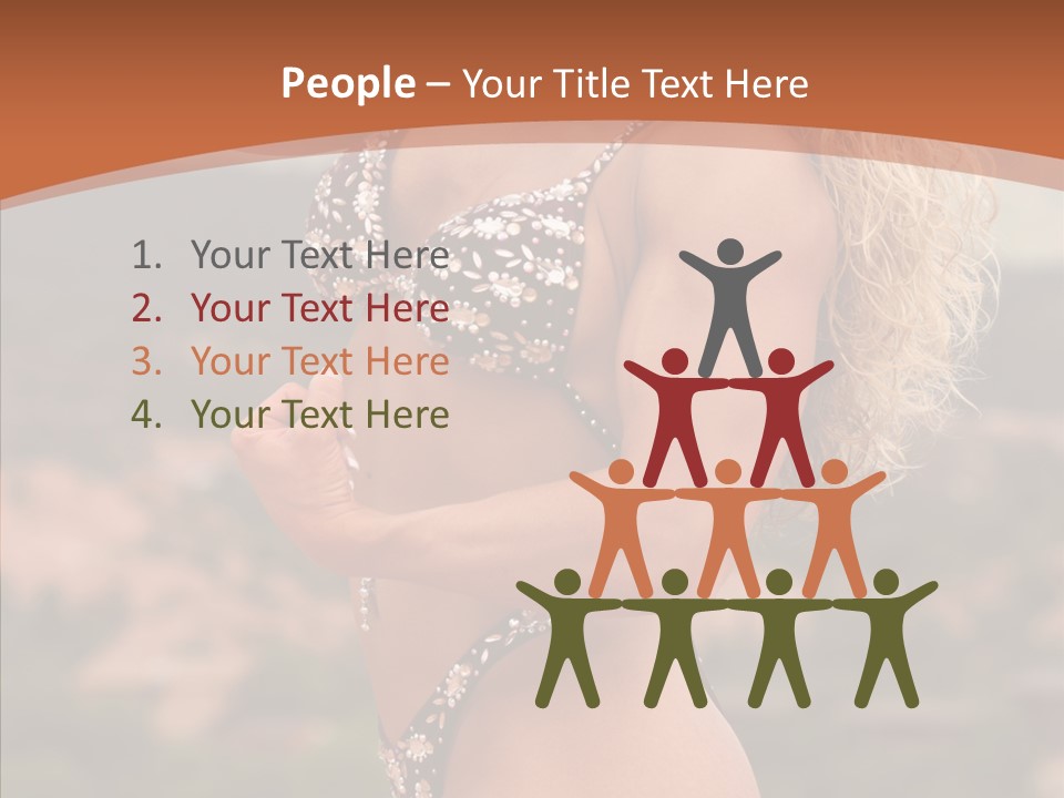 Bodybuilder Bikini Strong PowerPoint Template
