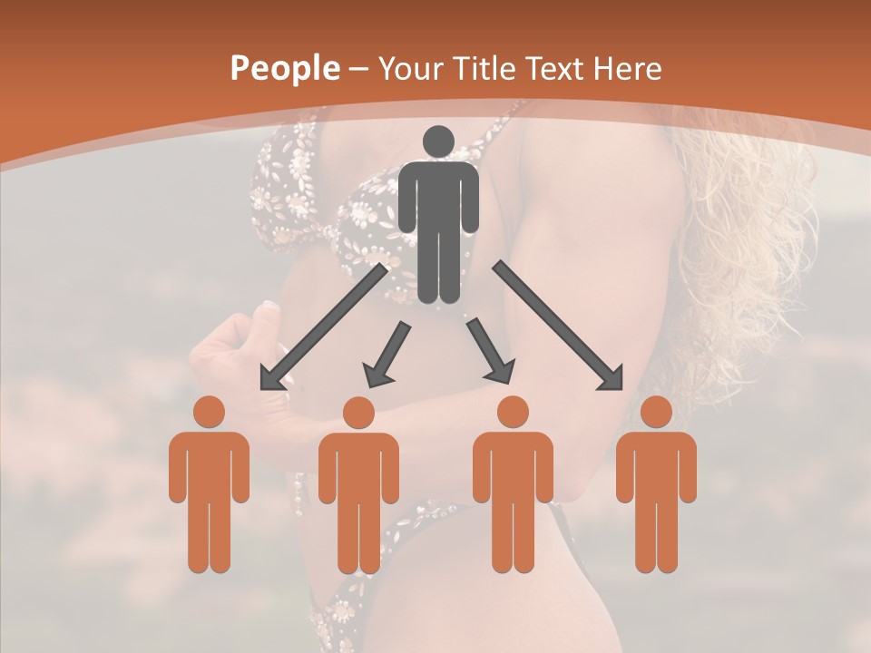 Bodybuilder Bikini Strong PowerPoint Template