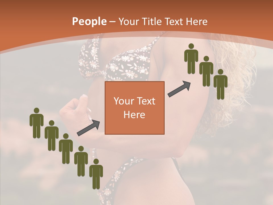 Bodybuilder Bikini Strong PowerPoint Template