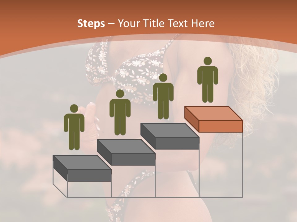 Bodybuilder Bikini Strong PowerPoint Template