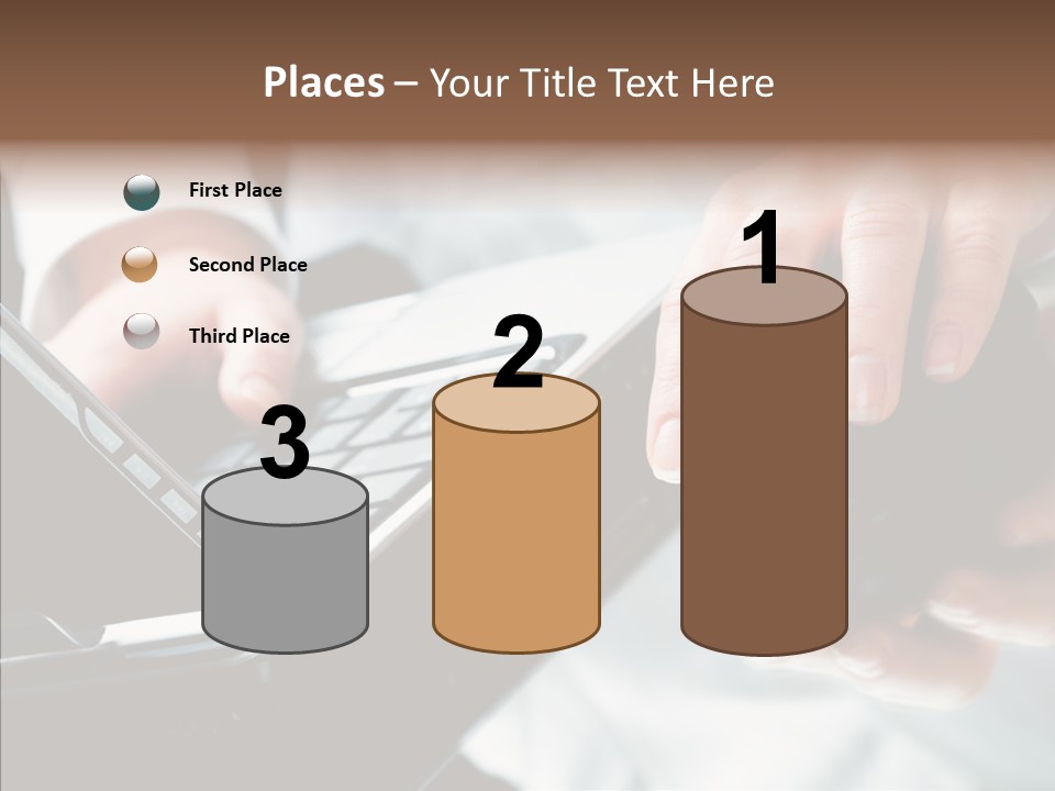 Hand Touch Computer PowerPoint Template