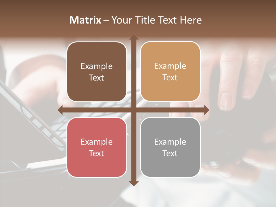 Hand Touch Computer PowerPoint Template