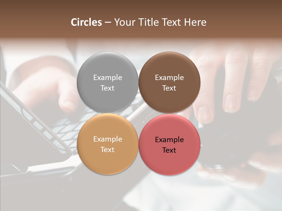 Hand Touch Computer PowerPoint Template
