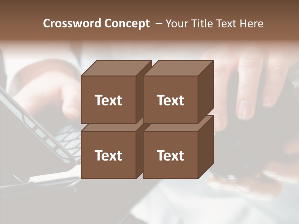 Hand Touch Computer PowerPoint Template