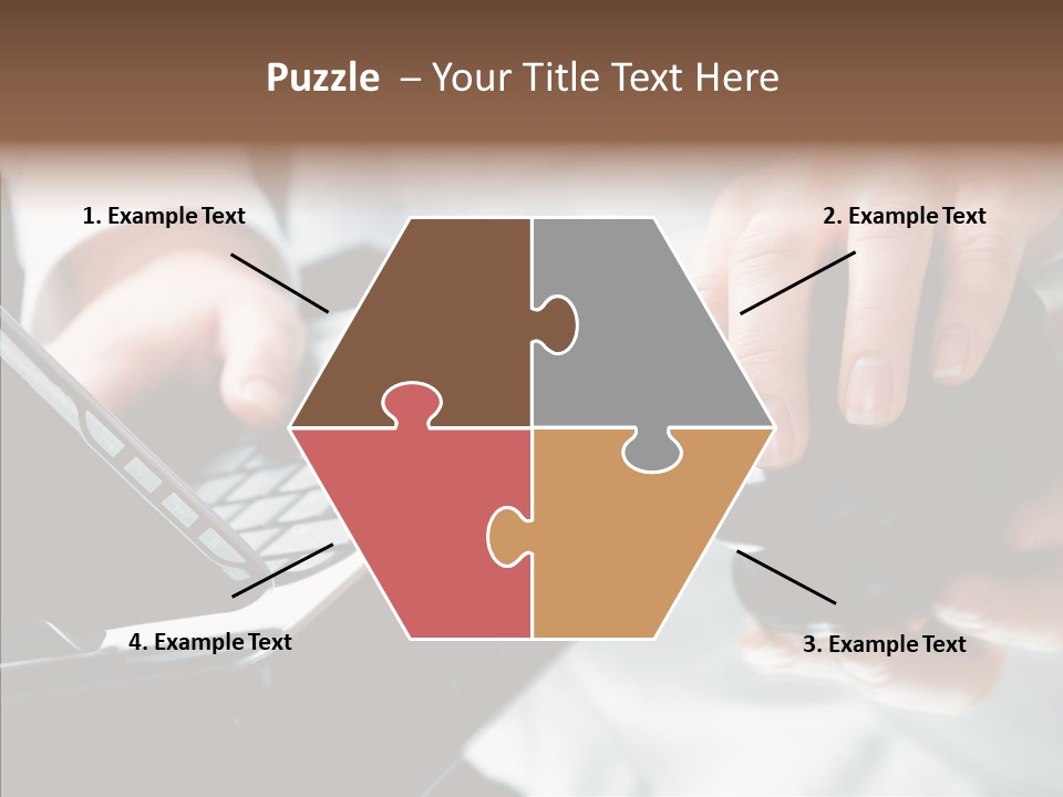 Hand Touch Computer PowerPoint Template