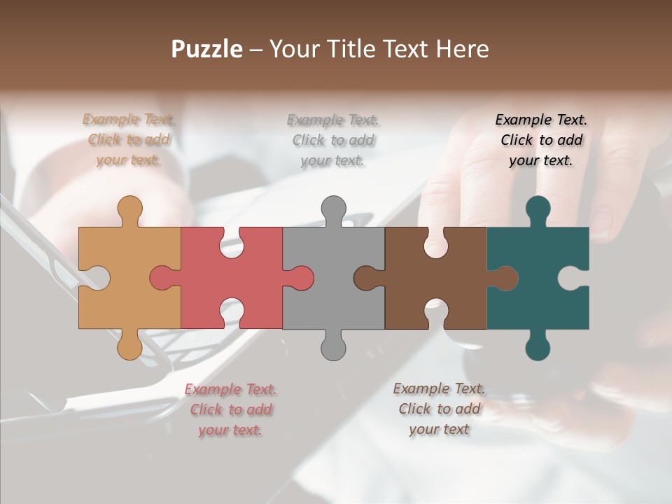 Hand Touch Computer PowerPoint Template