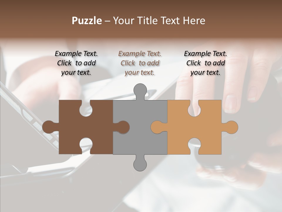 Hand Touch Computer PowerPoint Template