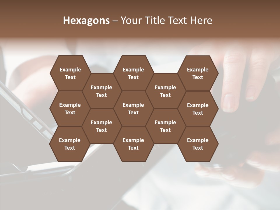 Hand Touch Computer PowerPoint Template