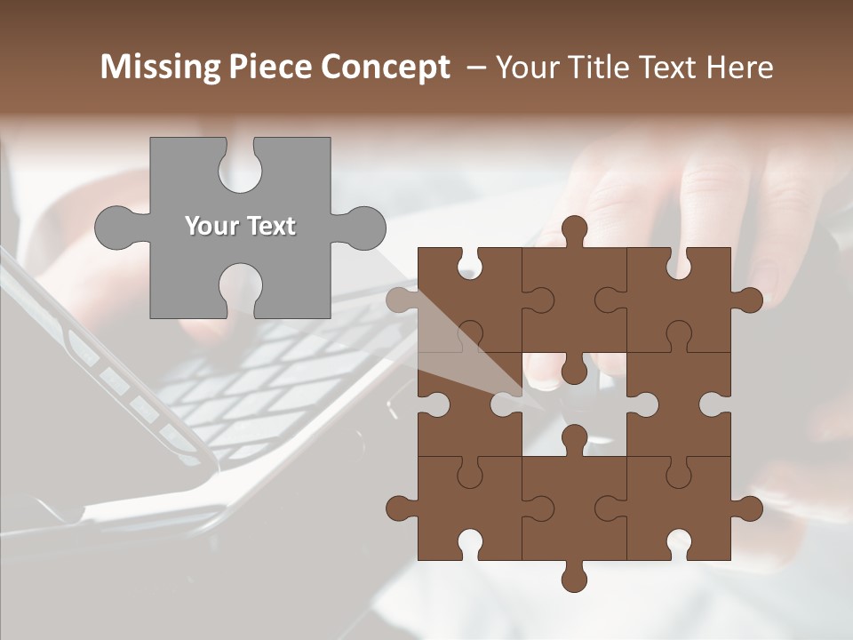 Hand Touch Computer PowerPoint Template