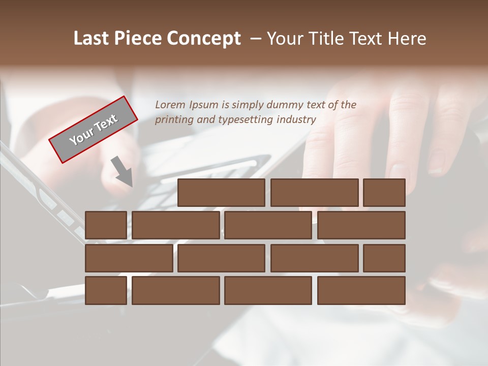 Hand Touch Computer PowerPoint Template