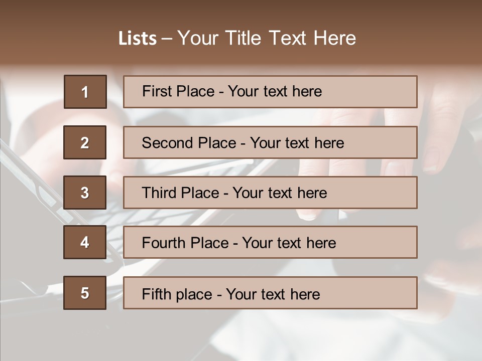 Hand Touch Computer PowerPoint Template