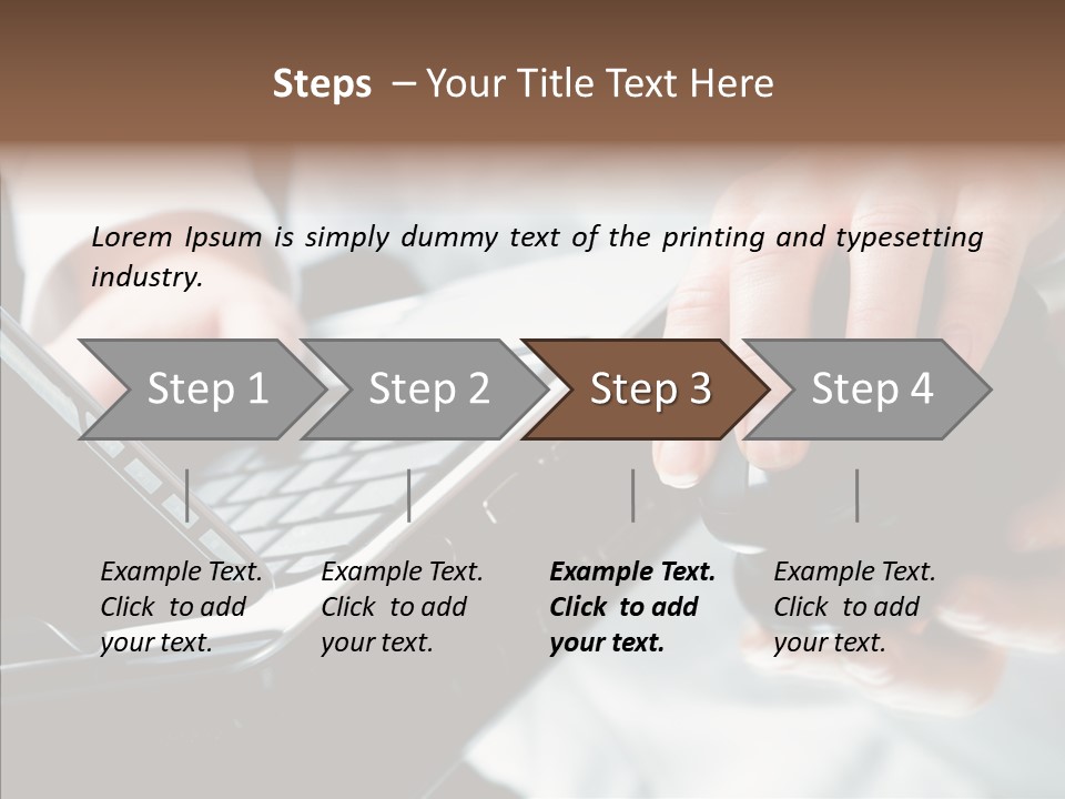 Hand Touch Computer PowerPoint Template