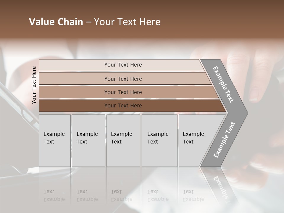 Hand Touch Computer PowerPoint Template
