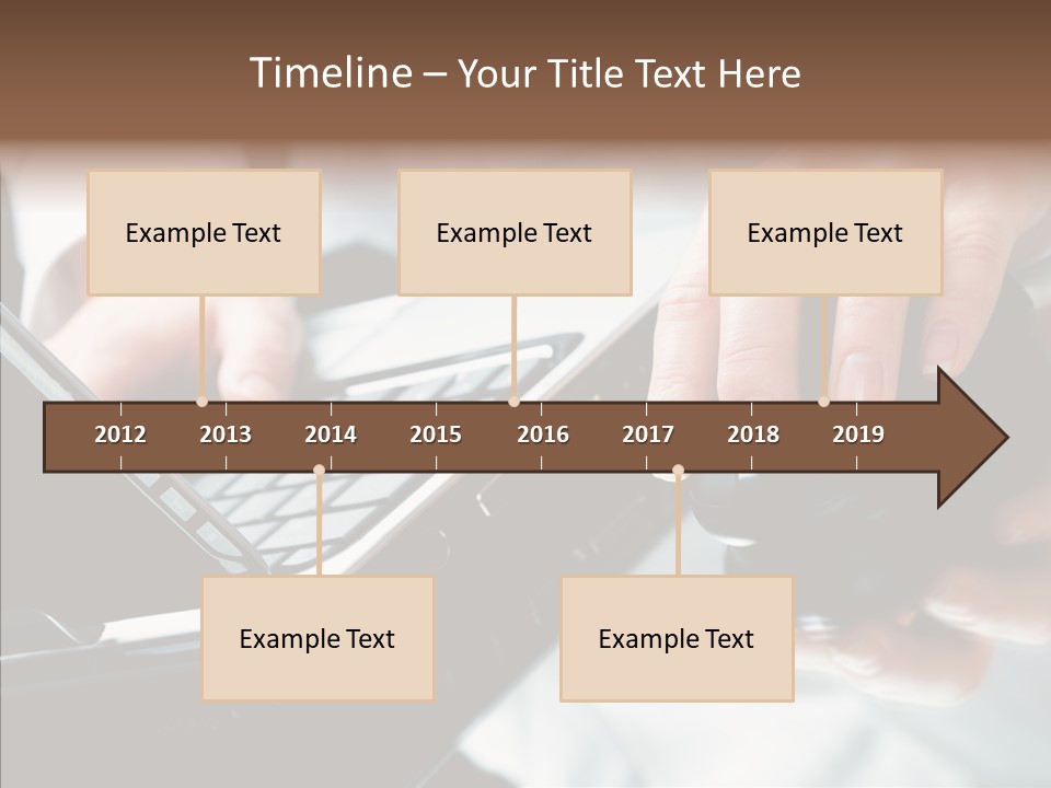 Hand Touch Computer PowerPoint Template