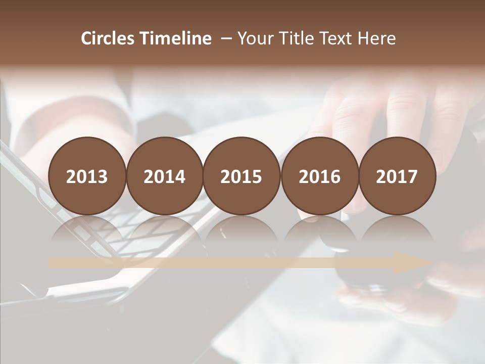 Hand Touch Computer PowerPoint Template