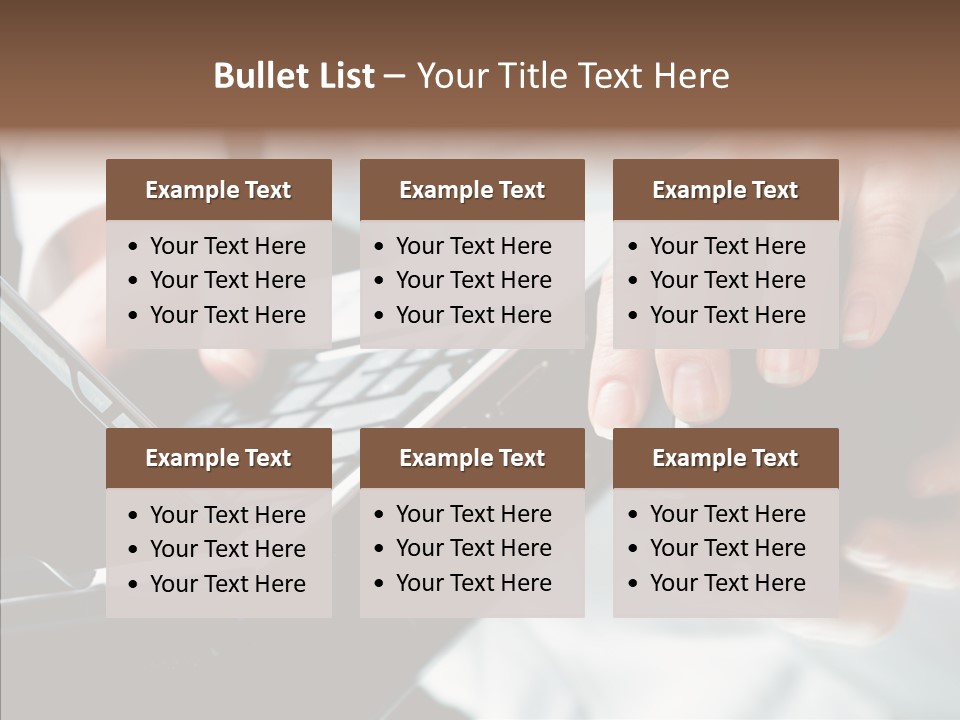 Hand Touch Computer PowerPoint Template