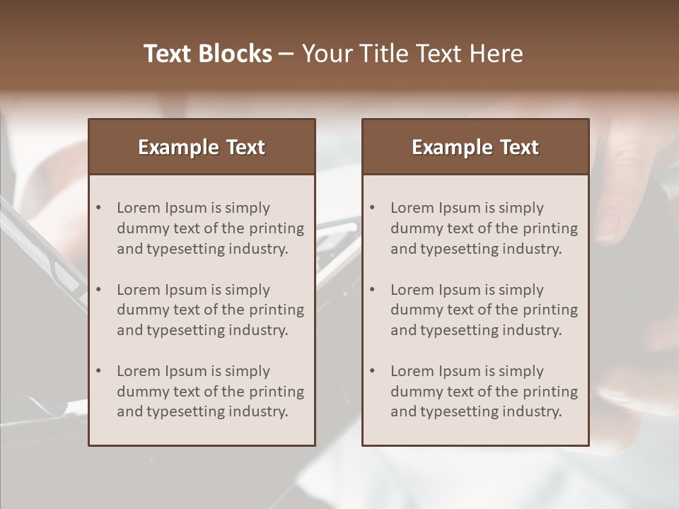 Hand Touch Computer PowerPoint Template