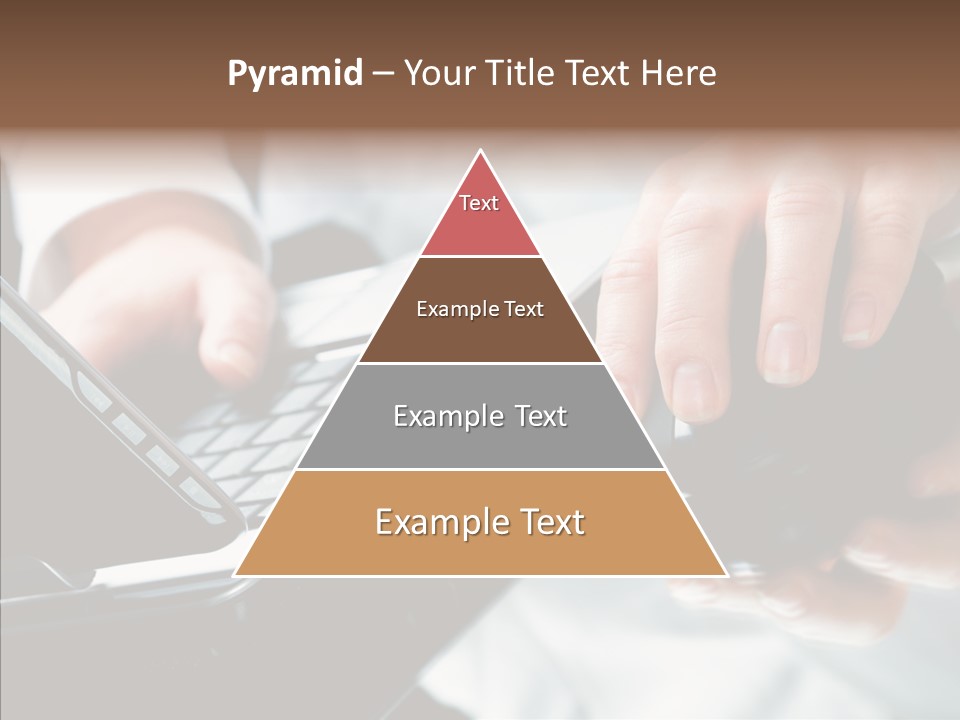 Hand Touch Computer PowerPoint Template