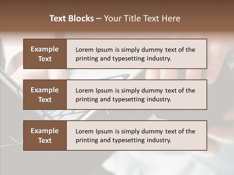 Hand Touch Computer PowerPoint Template