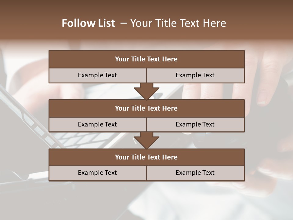 Hand Touch Computer PowerPoint Template