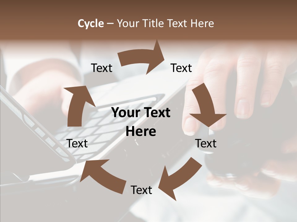 Hand Touch Computer PowerPoint Template