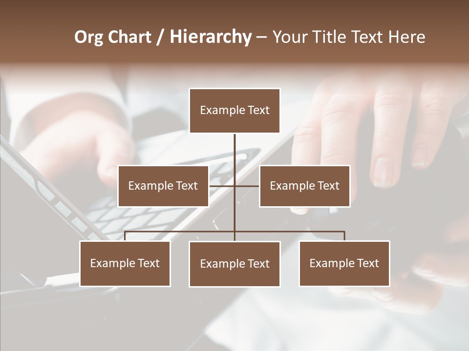 Hand Touch Computer PowerPoint Template