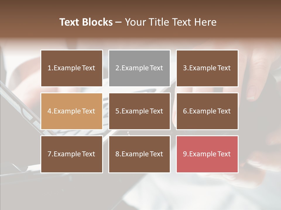 Hand Touch Computer PowerPoint Template