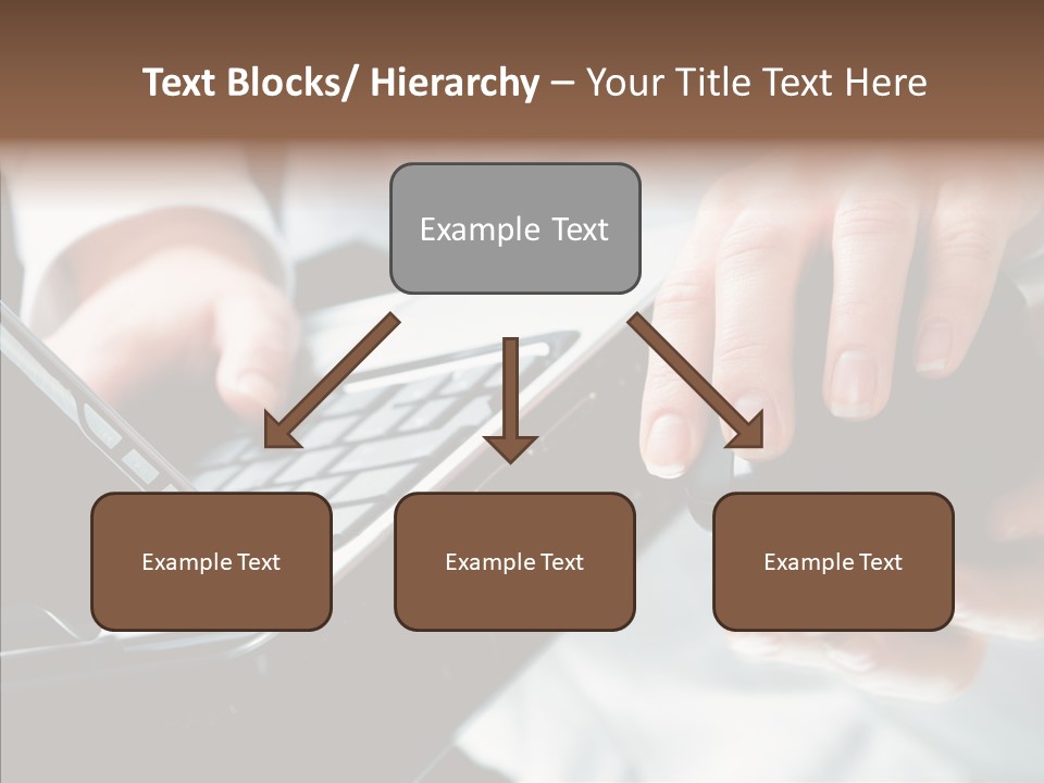 Hand Touch Computer PowerPoint Template