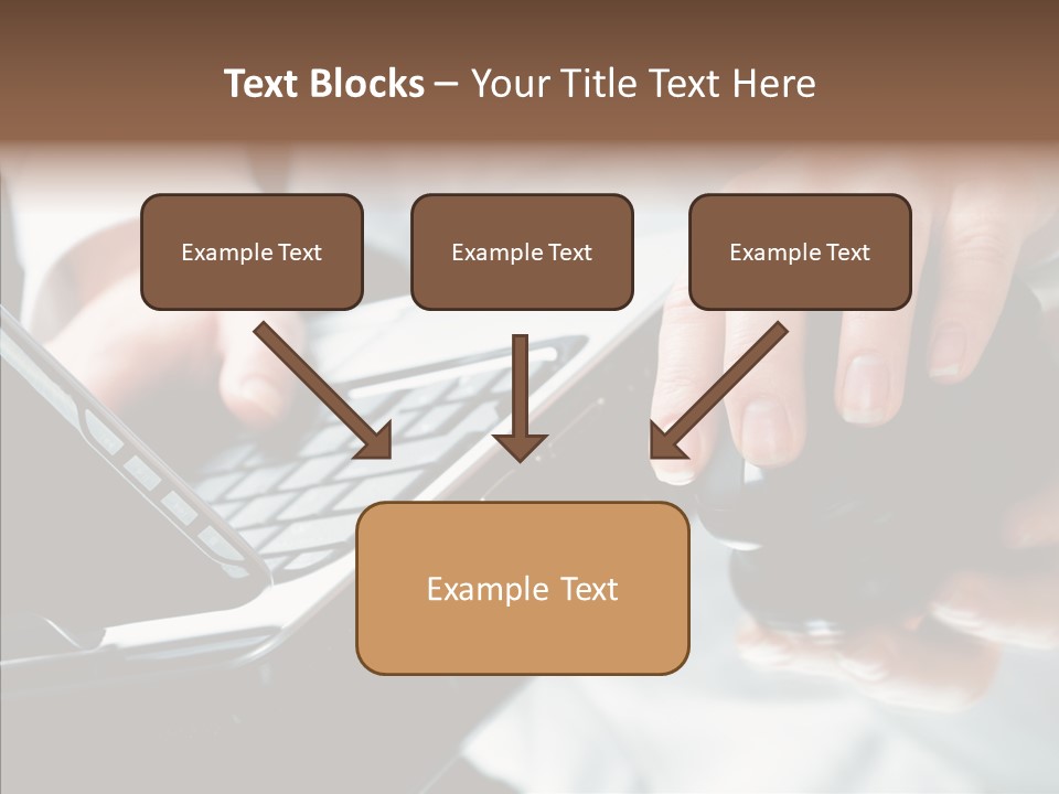Hand Touch Computer PowerPoint Template