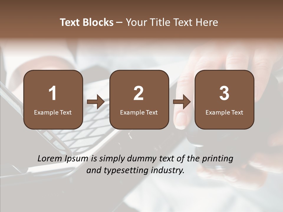 Hand Touch Computer PowerPoint Template