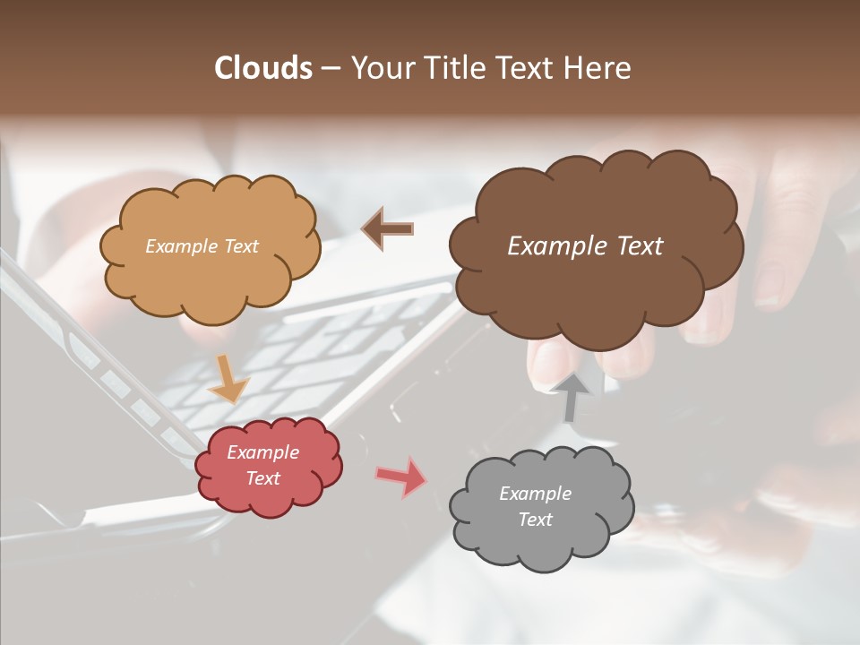 Hand Touch Computer PowerPoint Template