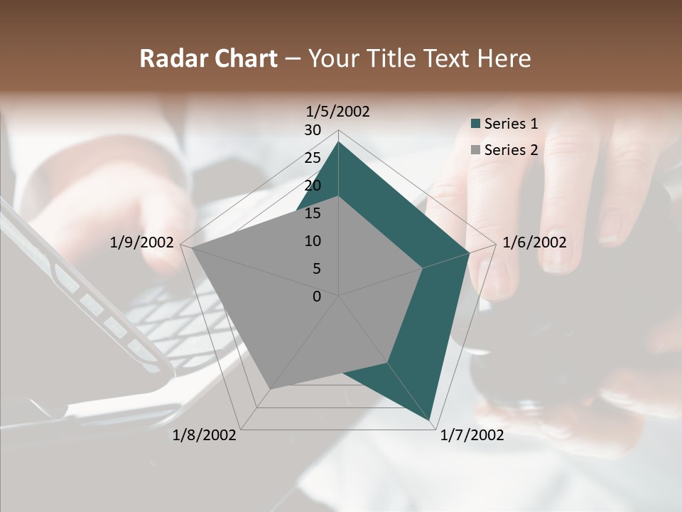 Hand Touch Computer PowerPoint Template