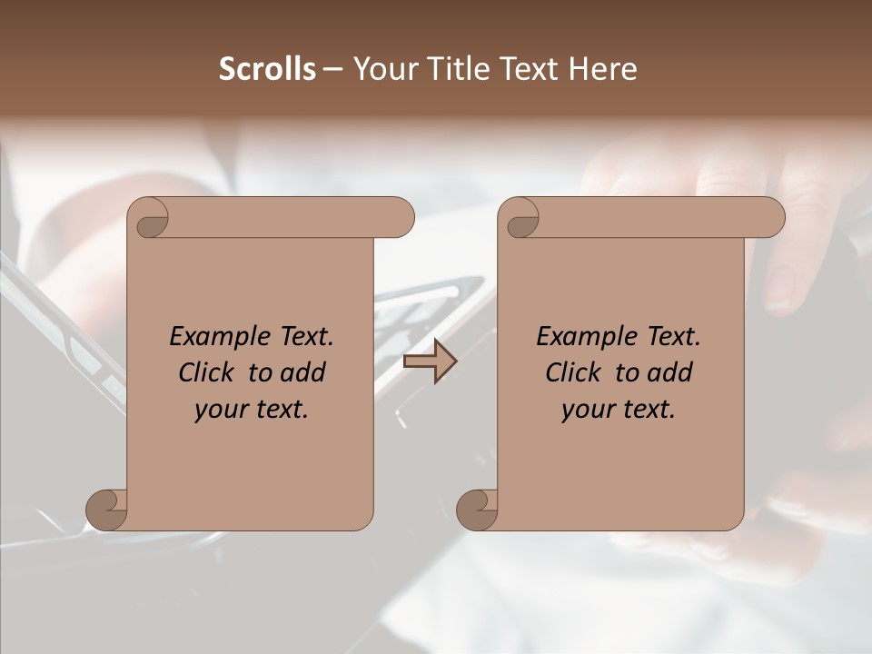 Hand Touch Computer PowerPoint Template