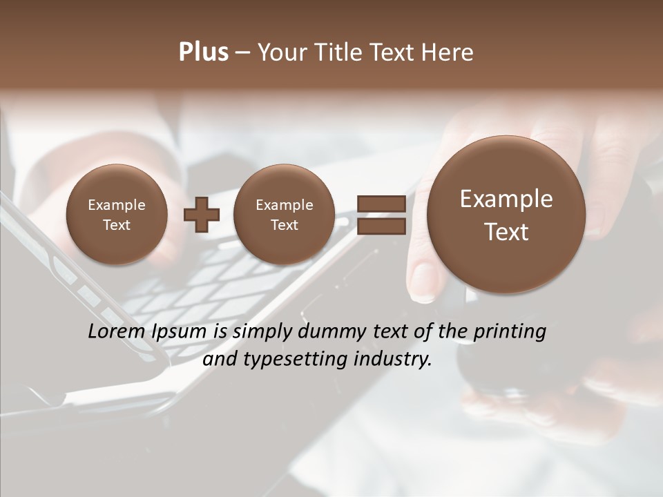 Hand Touch Computer PowerPoint Template