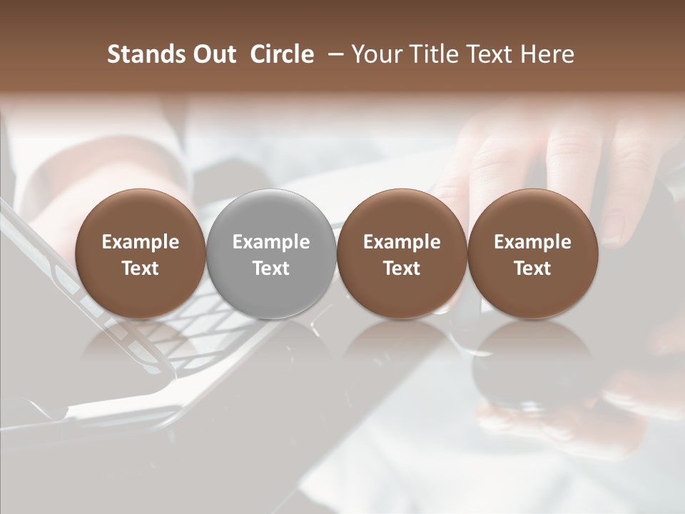 Hand Touch Computer PowerPoint Template