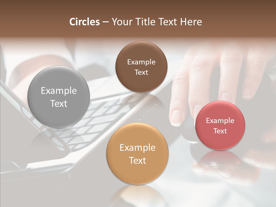 Hand Touch Computer PowerPoint Template
