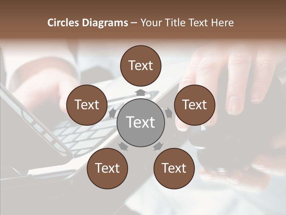 Hand Touch Computer PowerPoint Template