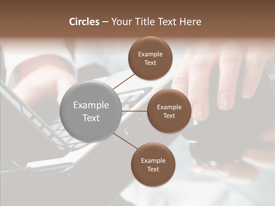 Hand Touch Computer PowerPoint Template