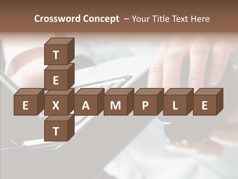 Hand Touch Computer PowerPoint Template