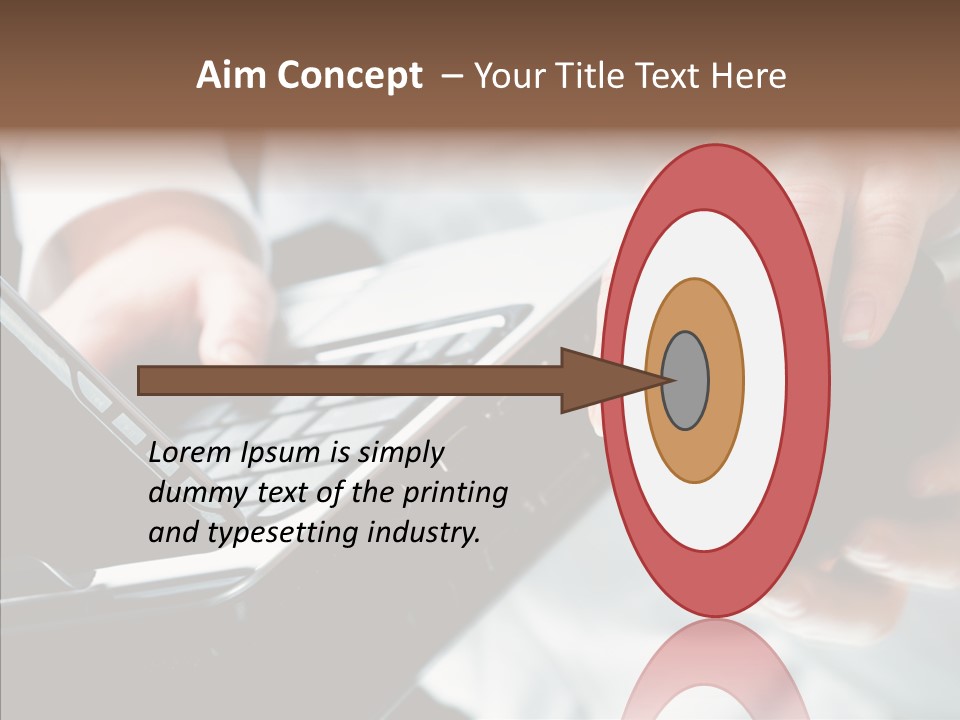 Hand Touch Computer PowerPoint Template