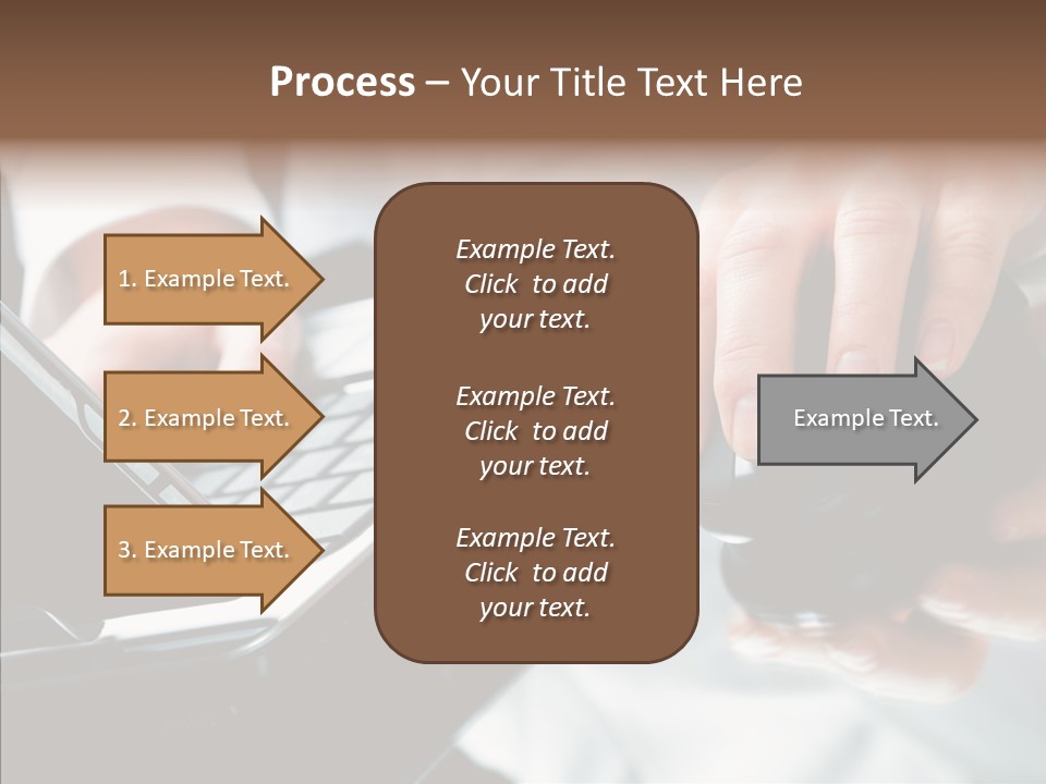 Hand Touch Computer PowerPoint Template