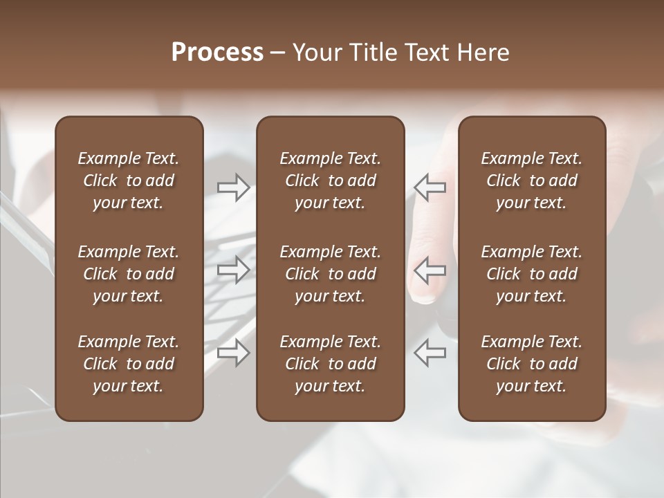 Hand Touch Computer PowerPoint Template