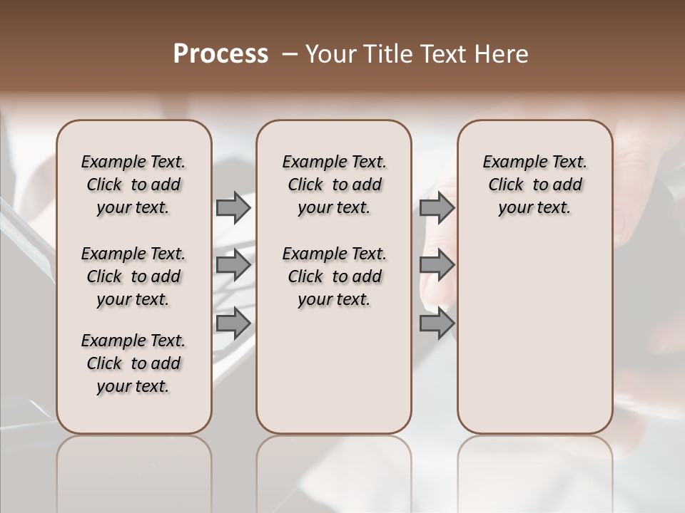 Hand Touch Computer PowerPoint Template