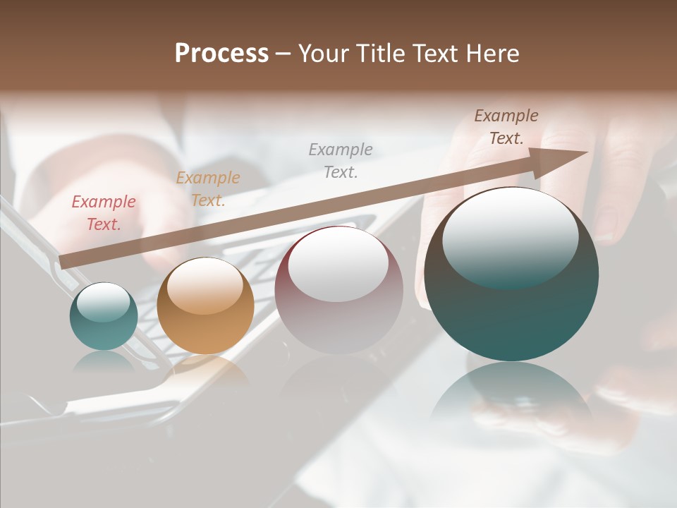 Hand Touch Computer PowerPoint Template