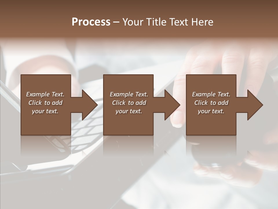 Hand Touch Computer PowerPoint Template