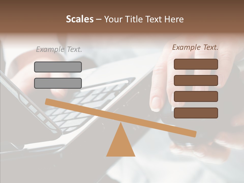 Hand Touch Computer PowerPoint Template