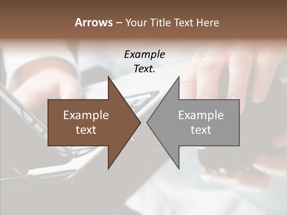 Hand Touch Computer PowerPoint Template